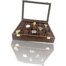 Dekoratif Süet Saat Kutusu, 15'li, Köşe Koruma, Şık ve Zarif Tasarım