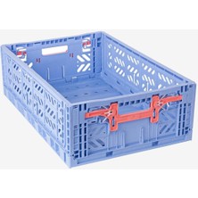 Maxibox Konforlu Kilit Katlanabilir Kasa - Baby Blue, Pratik ve Şık Tasarım