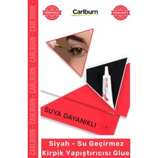 Carlburn #glue Güçlü Kalıcı Doğal Pratik Uygulama Su Geçirmez Kirpik Yapıştırıcısı Glue Siyah Renk
