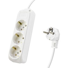 Rivera Tech Rvrstr4 Topraklı Uzatma Kablosu 3 Priz 3 M - Beyaz 9230103