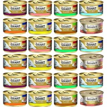 Gourmet Kıyılmış Karışık Kedi Konserler 85 gr İstiridye Tatlı 24'lü Paket Besleyici Mama