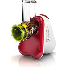 Tefal Fresh Express 3 in 1 200 Watt Meyve ve Sebze Rende Doğrayıcı Rondo Cam Hazneli Açık Kırmızı