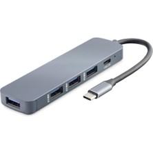 Rivera Tech Rvrstr4 Type-C Hub 4*usb3.0 + Dc Sv Gri HDX7044