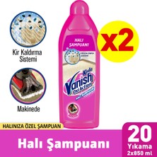 Vanish Kosla Halı Şampuanı 2 x 850 ml Makine Yıkama İçin Özel Kir Kaldırma Sistemi ile Etkili