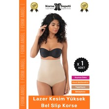 Carlburn #korse Toparlayıcı Kaymaz 2 Beden Küçülten Kadın Lazer Kesim Yüksek Bel Slip Korse - 1 Adet
