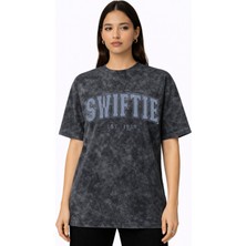 Sevbano Taylor Swift Swiftie Şarkıcı Baskılı Unisex Oversize Vintage Yıkamalı Tişört