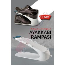 10 Adet Beyaz Ayakkabı Rampası, Düzenleyici ve Organizer Seti