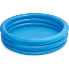 Intex 114 x 25 cm Mavi Şişme Çocuk Havuzu Kristal Tasarım ile Yaz Eğlencesi