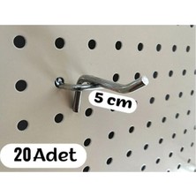 20 Adet Delikli Pano Takma Tel Askılık, Metal Ürün Asma Çubuğu