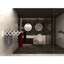 70CM Akordiyon Çamaşır Kurutma Askısı, Paslanmaz, Çok Gözlü, Banyo Balkon