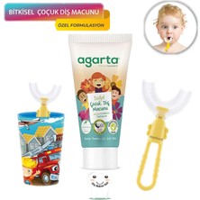 Mas Lord U Tipi Fırça Diş Bakım Seti - Mavi Fırçalık + Sarı Kelebek 6-12 Yaş