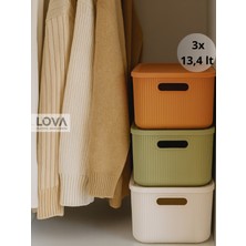 Çok Amaçlı Dolap Içi Düzenleyici Seti, Renkli, 13,4 Lt, 3'lü Paket