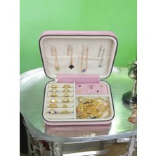 Kadife Takı Saklama Kutusu, Seyahat Için Büyük Boy Kasa, 14X21CM