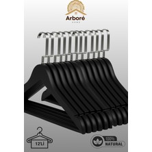 12'li Premium Parlak Gümüş Lama Siyah Askı Seti