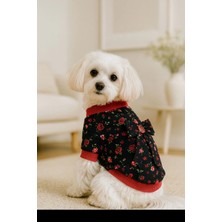 Puppy Party Çiçek Desenli Içi Peluşlu Köpek Montu