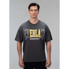 Everlast TM0172 415-ICONIC Rest Oversize Gri Bisiklet Yaka Normal Düz Erkek T-Shirt