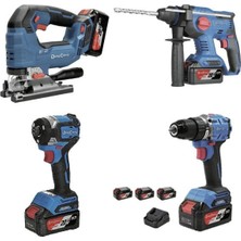 Dong Cheng Dongcheng DCKIT40 4'lü Set Kırıcı Delici + Darbeli Vidalama + Torklu Sıkma + Dekupaj Mak.