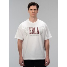 Everlast TM0172 112-ICONIC Rest Oversize Beyaz Bisiklet Yaka Normal Düz Erkek T-Shirt
