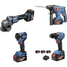 Dong Cheng Dongcheng DCKIT39 4'lü Set Kırıcı Delici + Darbeli Vidalama + Torklu Sıkma + Taşlama Spiral Mak.