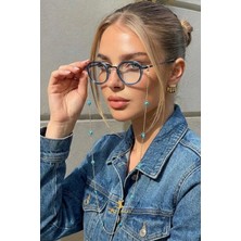 Della Pianto Güneş Gözlüğü Zinciri Gümüş Renkli Boncuklarla Tasarlanmış Kadın Aksesuarı