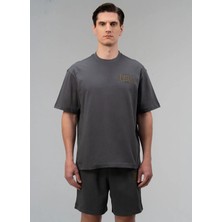 Everlast TM0158 415-AUTHENTIC Boxing 2.0 Com Gri Bisiklet Yaka Normal Düz Erkek T-Shirt