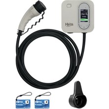 Hims 22KW Tip 2 Soketli Kablolu Beyaz Smart Elektrikli Araç Şarj Istasyonu