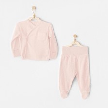 Butik Mey Ithalat®   AC25557 Set 2'li Zıbın Takım Pink