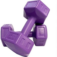 MarkEntegra 3 Ağırlık Içeren Mor Dambıl Seti - Toplam 6 kg