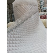 Beyaz Kapitone Dantelli Dolap Içi Raf Örtüsü 50CM En, 10M Boy