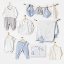 Butik Mey Ithalat®   AC25601 Ocean Is My Happy Place 10 Parça Hastane Çıkışı White