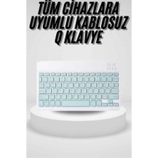 Rivera Tech Rvrhb Uyumlu Kablosuz Bluetooth Şarj Edilebilir Mini Q Klavye
