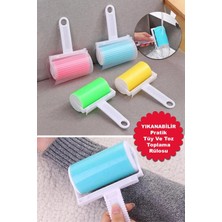 Adil Baba 1 Adet Yıkanabilir Tüy ve Toz Toplama Rulosu Aparatı Mavi Renk ile Derin Temizlik