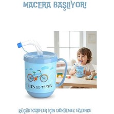 Rivera Tech Rvrhb Premium Pipetli Çocuk Bardağı 350 ml -Alıştırma Bardağı ve Suluk