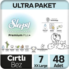 Sleepy Bio Natural Premium Plus Ultra Paket Bebek Bezi 7 Numara Xxlarge 48 Adet