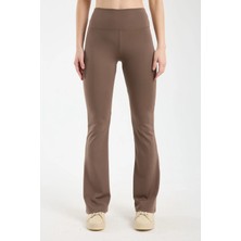 Hdm Kadın Yüksek Bel Toparlayıcı Cappuccino Ispanyol Paça Tayt