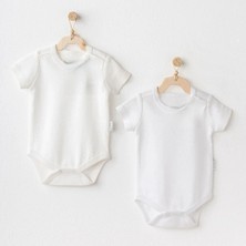 Aylina Mey Ithalat®   AC25211 Short Sleeve 2'li Basic Body Ekru
