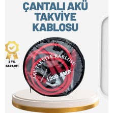 Rivera Tech Rvrhb 1200A Güçlü Akü Takviye Kablosu 2m Büyük Maşalı Acil Yardım