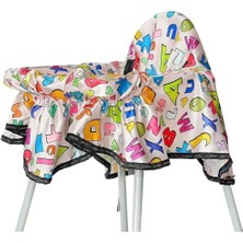 Midimini Mama Sandalyesi Örtüsü Renkli Harfler Yakalıklı