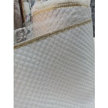 Krem Kapitone Dantelli Dolap Içi Raf Örtüsü, En 33 Cm, Boy 10 M