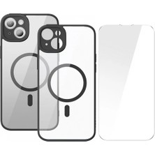 Rivera Tech Rvrhb Baseus Frame Series iPhone 14 Plus 6.7 Kamera Koruyuculu Magsafe Kılıf + Tempered Ekran Koru