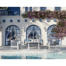 Terazzi Marina Bahçe & Balkon Oturma Grubu Krem