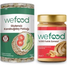 Wefood Şekersiz Sade Fıstık Ezmesi 300 gr + Karabuğday Patlağı 100 gr