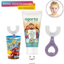 Mas Lord U Tipi Yeni Nesil Diş Fırçası Seti - Mavi Fırçalık + Mavi Araba 2-6 Yaş