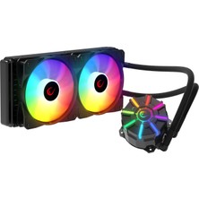 Rampage HELIOS C2 Siyah 68CFM 1800RPM Rainbow AMD AM5/INTEL LGA1700 240mm Sıvı Soğutmalı CPU Fan