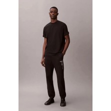 Calvin Klein Havlu Kumaş Calvin 1968 Grafikli Erkek Siyah Eşofman Altı LV14RF248G-UB1