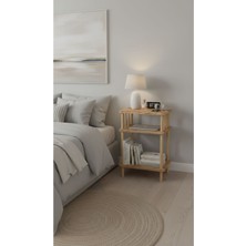 Macco Mobilya 3 Katlı Ahşap Komodin Yatak Yanı Sehpası - Dekoratif Düzenleyici