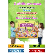 Harika Çocuk Yayınları Dev Boy Masal Kitabı 5 Klasik Masal 48 Sayfa 50X65 cm Anaokulu Kreş Toplu Okuma 4-8 Yaş