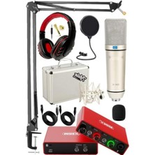 MarkEntegra Stüdyo Kayıt Ekipmanları Ses Kartı ve Mikrofon Seti