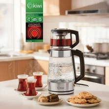 Kiwi KTM-2914 Cam Çay Makinesi - Siyah / Şeffaf - 2200 Watt