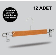 Ahşap Çok Amaçlı Askılık, Mandallı Etek ve Pantolon Askısı